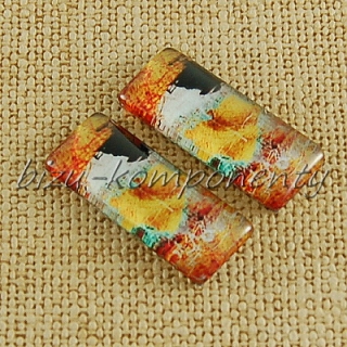 Skleněný kabošon  10x25 mm