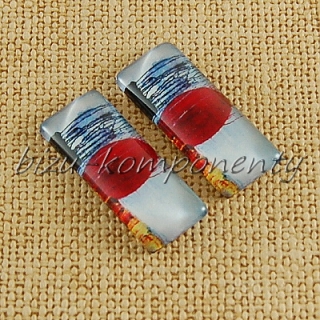 Skleněný kabošon  10x25 mm