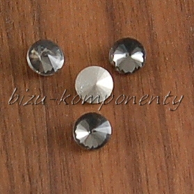  Šedý skleněný šaton 6mm 1ks