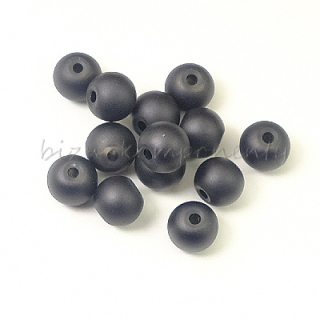 Černý skleněný korálek 6mm 30ks