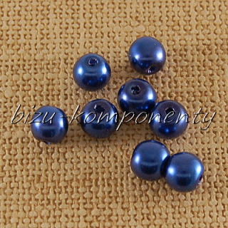 Tmavě modré voskované perle 6mm