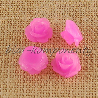 Kabošon sytě růžová růžička 10mm