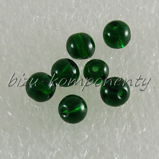 Skleněný zelený korálek 6mm 20ks