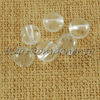 Skleněný čirý korálek 6mm 20ks