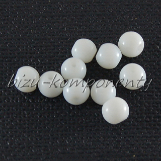Skleněný bílý korálek 6mm 20ks