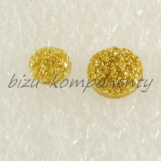 Drsný kabošon, zlatá barva 8 mm