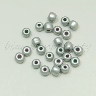 Šedý matný rokajl 4mm 20g