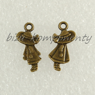 Holčička, bronzová barva