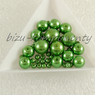 Zelené voskované perle 10mm 10ks