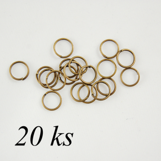 Jednoduchý spojovací kroužek bronzové barvy - 5mm - 20ks